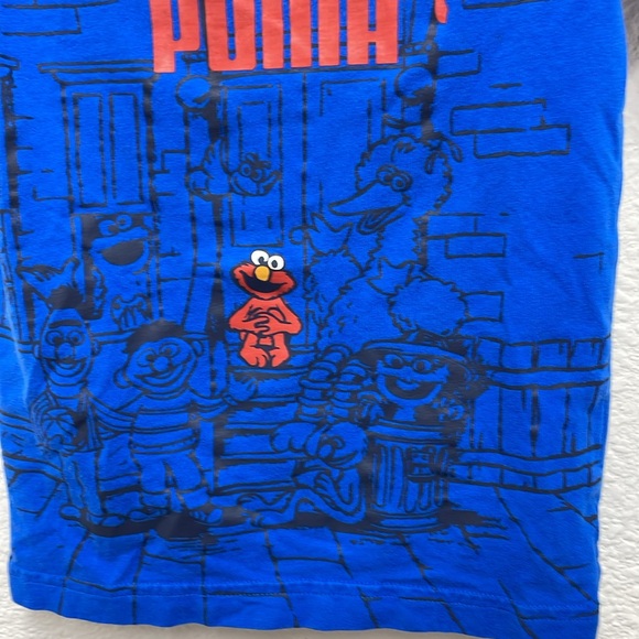 Puma Sesame Street Elmo Kids Blue Graphic T-Shirt Size 2T - Picture 4 of 10